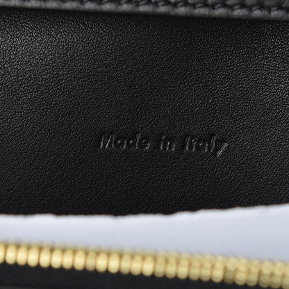 Celine Lambskin Large Diagonal Flap On Chain Black White 8 of 8