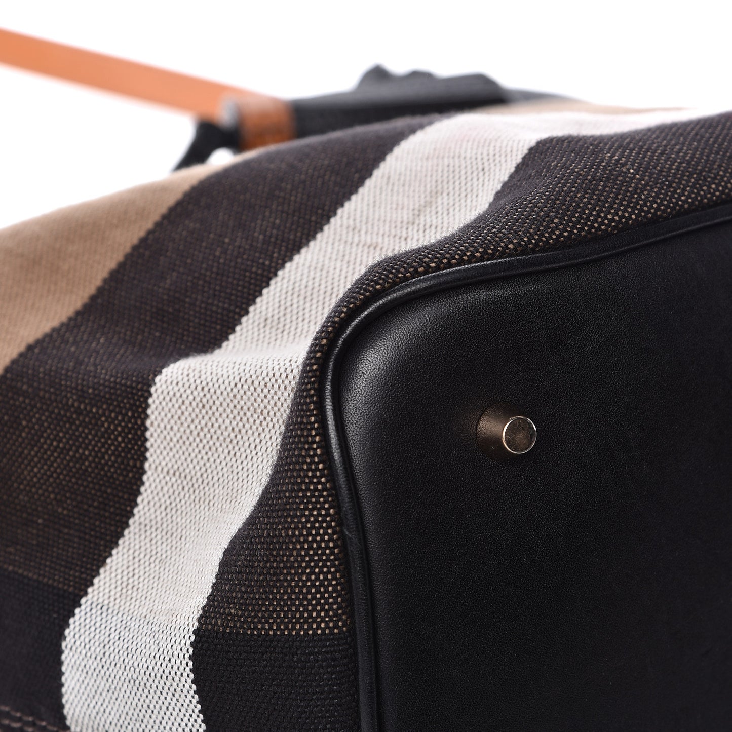 Grainy Calfskin Canvas Mega Check Medium Ashby Tassel Hobo Black