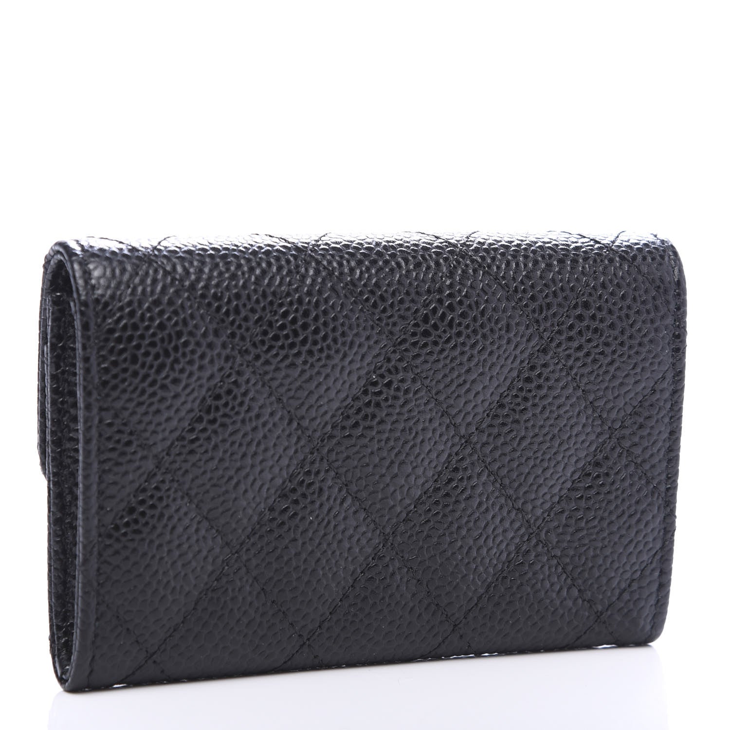 Chanel Caviar Quilted Flap Card Holder Black 3 of 9