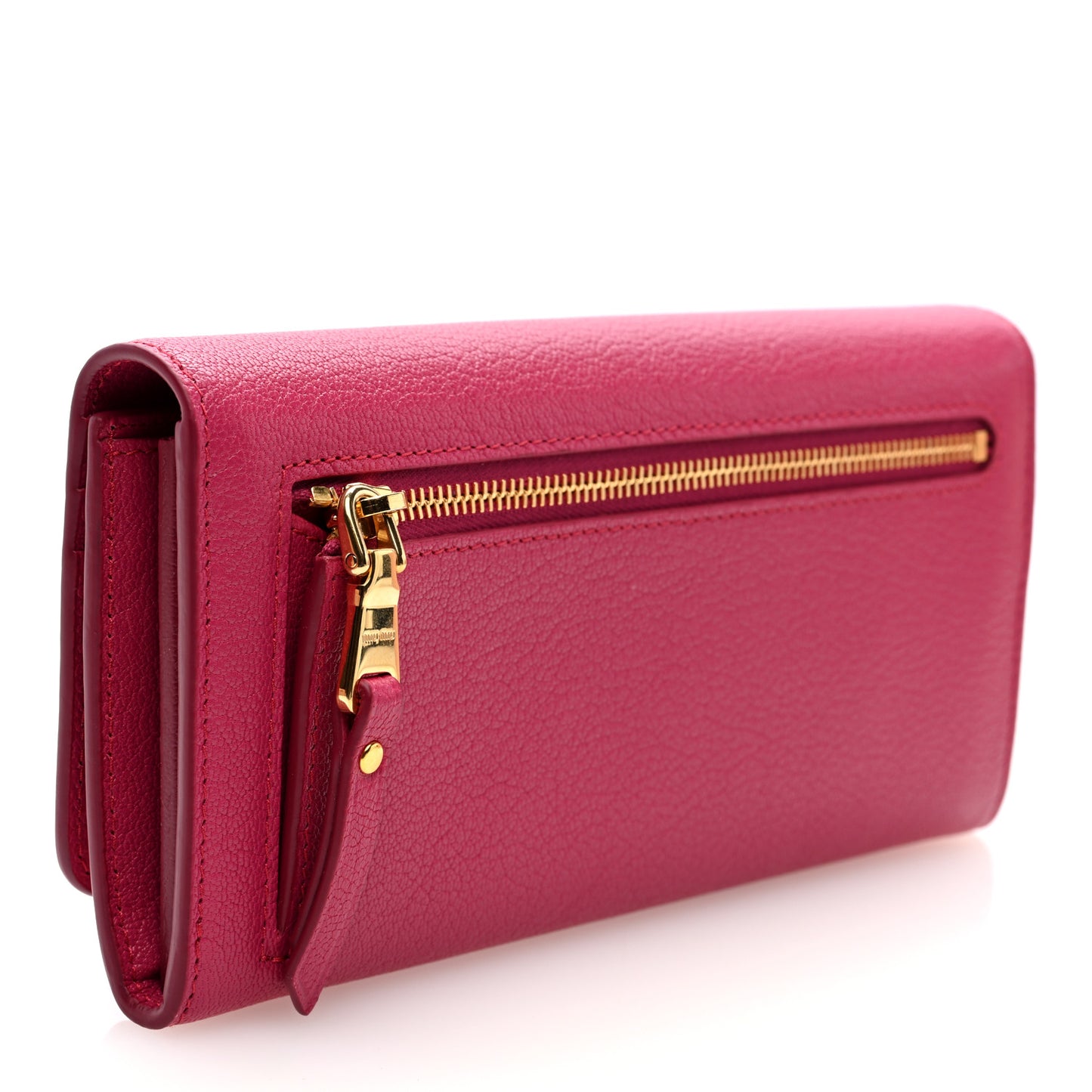 Goatskin Madras Flap Wallet Peonia