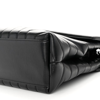 Saint Laurent Calfskin Y Quilted Monogram Monochrome Medium Loulou Chain Satchel Black 9 of 9