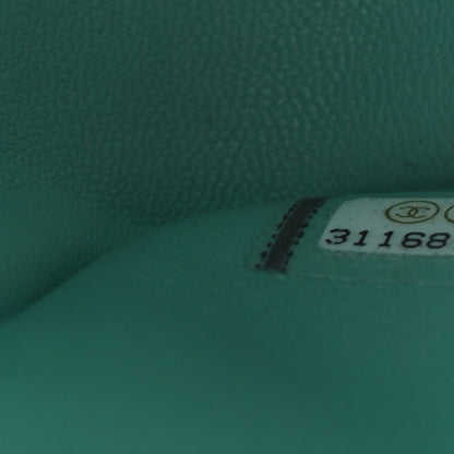 Chanel Caviar Quilted Jumbo Double Flap Light Green 7 of 9