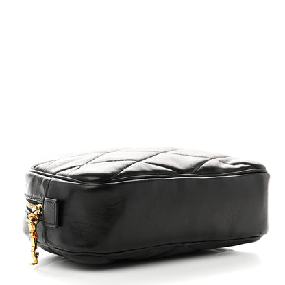 Saint Laurent Lambskin Quilted Lolita Cosmetic Pouch Black 4 of 7
