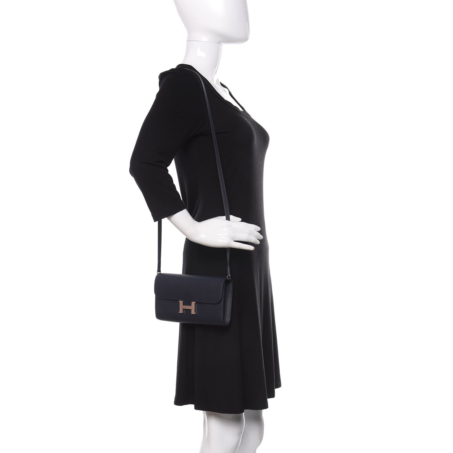 Hermes Evercolor Constance Wallet To Go Bleu Nuit 2 of 8