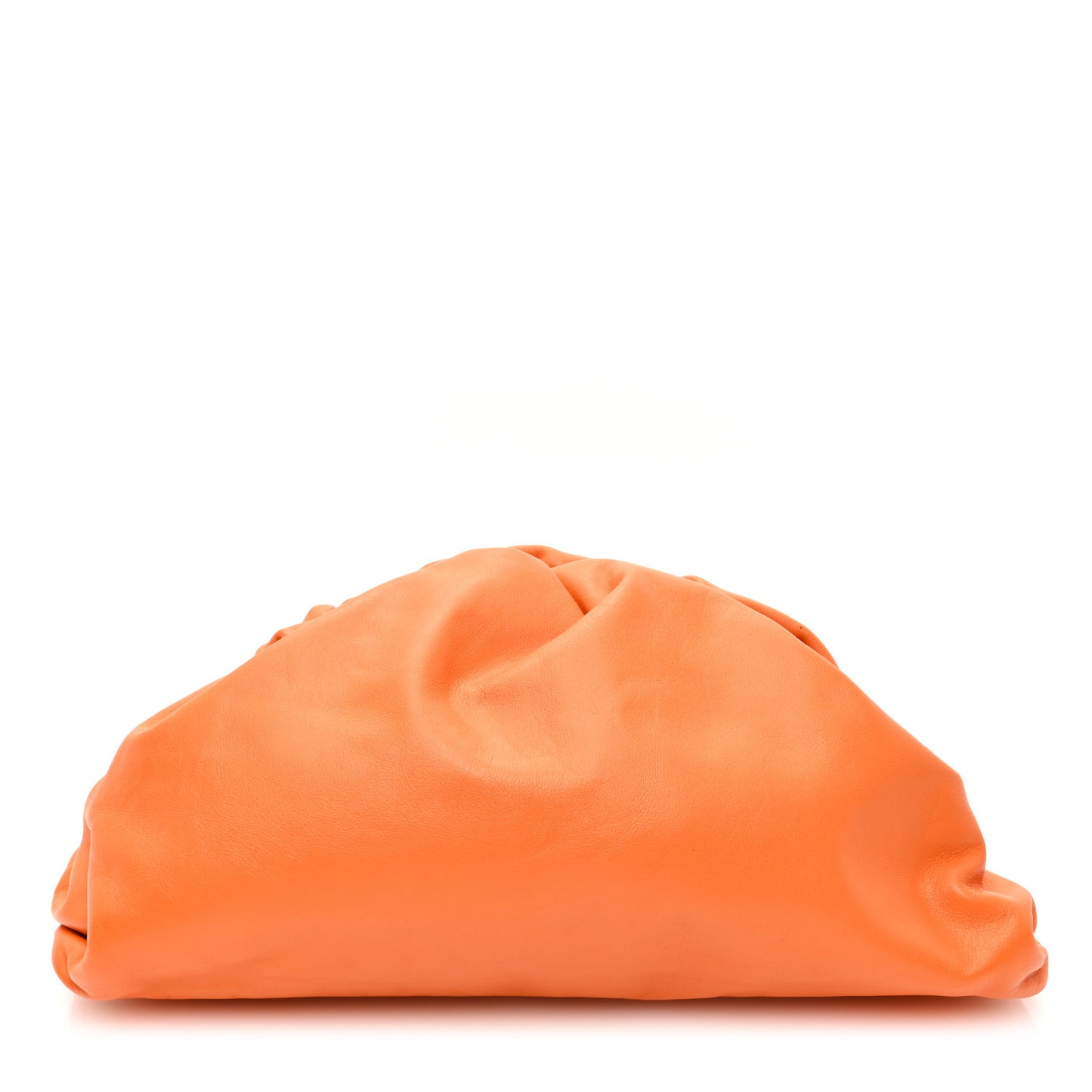 Smooth Butter Calf The Pouch Oversized Clutch Burnt Orange