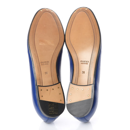 Gucci Malaga Kid Womens Jordaan Loafers 36 Electric Blue 5 of 12