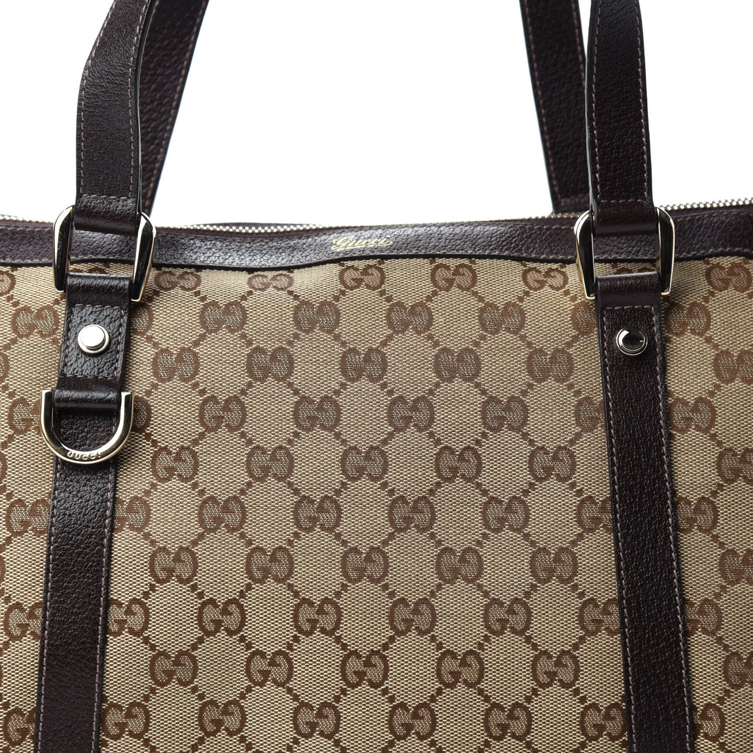 Gucci Monogram Medium Abbey Tote Dark Brown 10 of 10