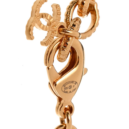 Chanel Metal Crystal 90's Icon Logo Bracelet Gold 4 of 5