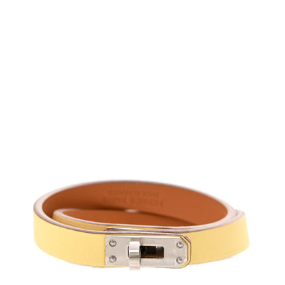 Hermes Swift Mini Kelly Double Tour Bracelet T2 Jaune Poussin 1 of 7