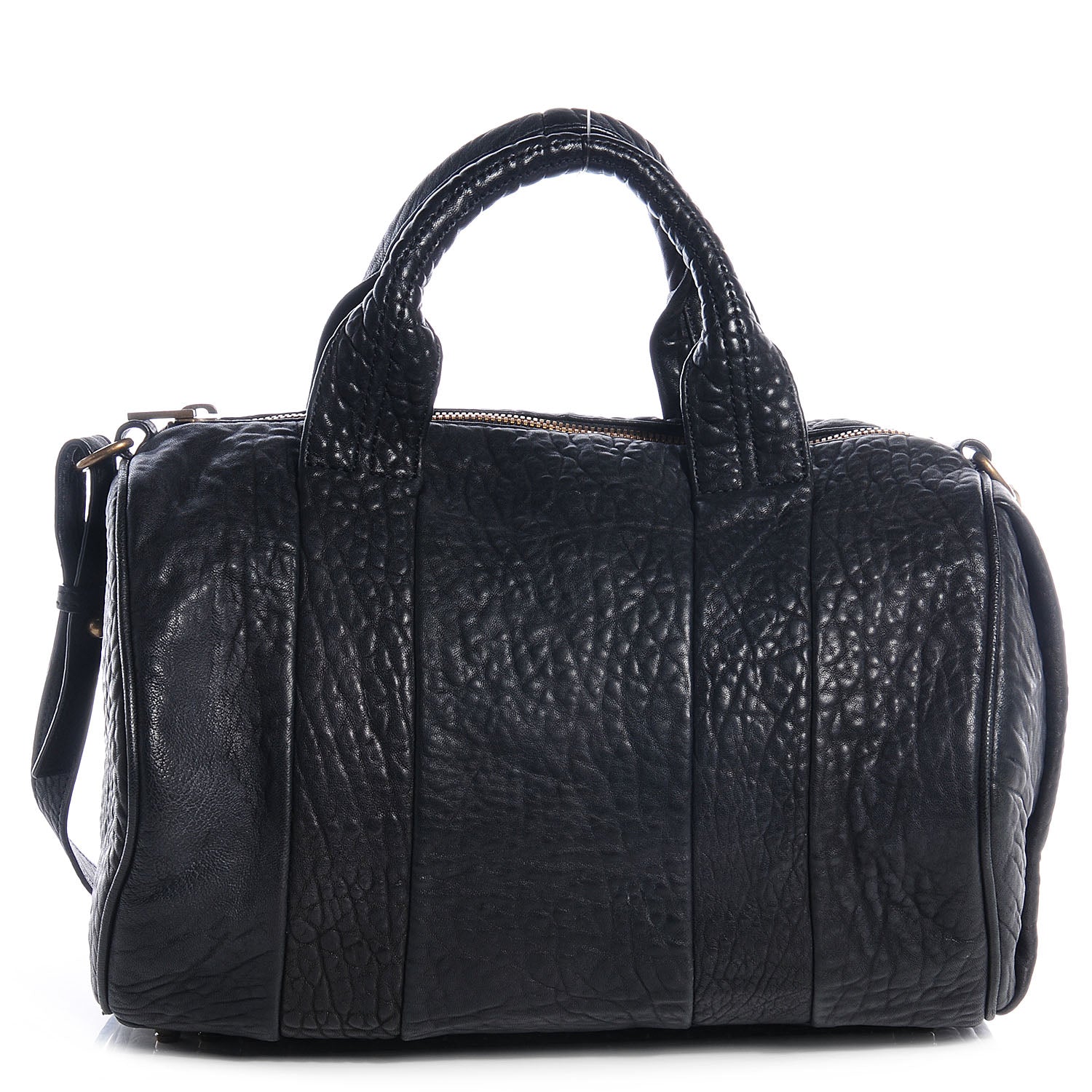 Alexander Wang Pebbled Lambskin Rocco Black Antique Brass Hardware 1 of 8