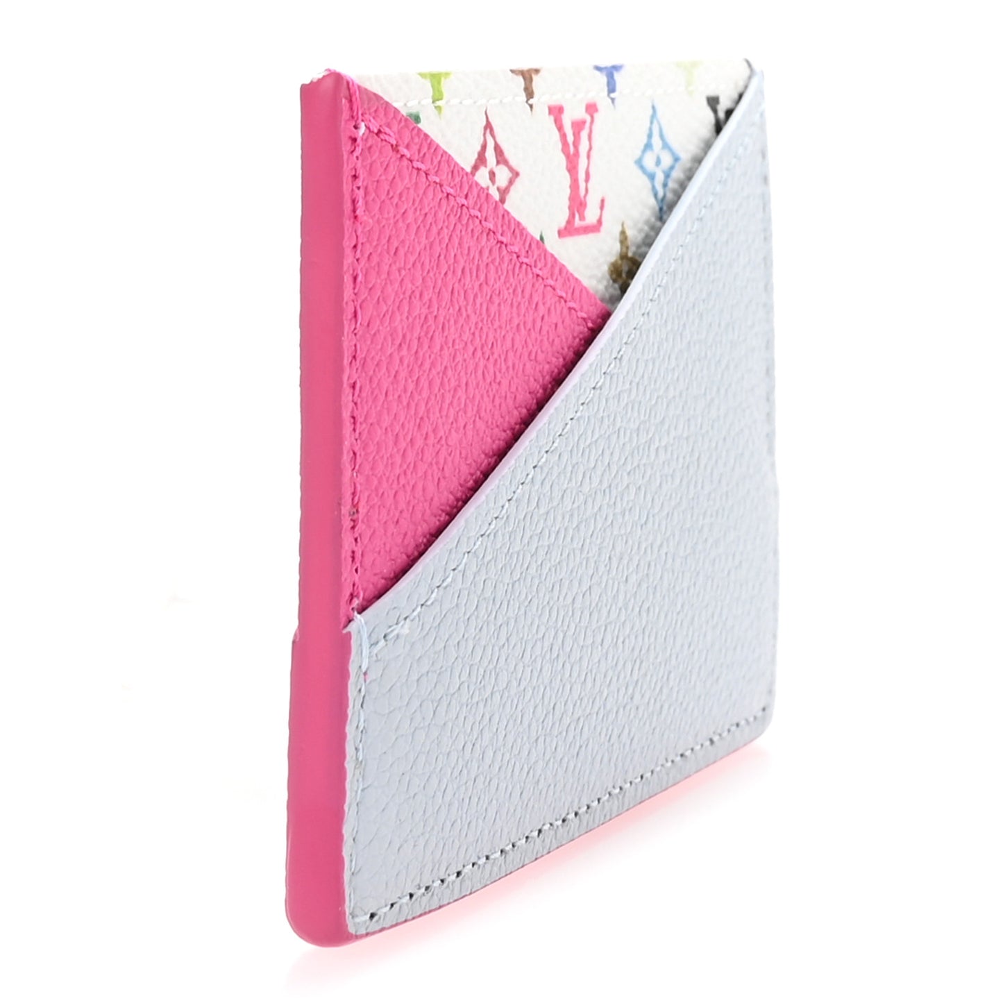 LV X TM Monogram Multicolor Criss-Cross Card Holder Kawaii Pink