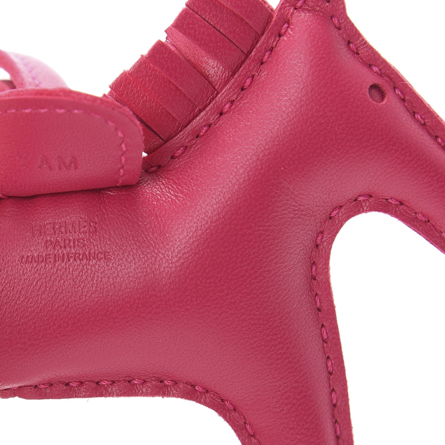 Hermes Milo Lambskin Grigri Rodeo Horse Bag Charm PM Rose Mexico 5 of 6