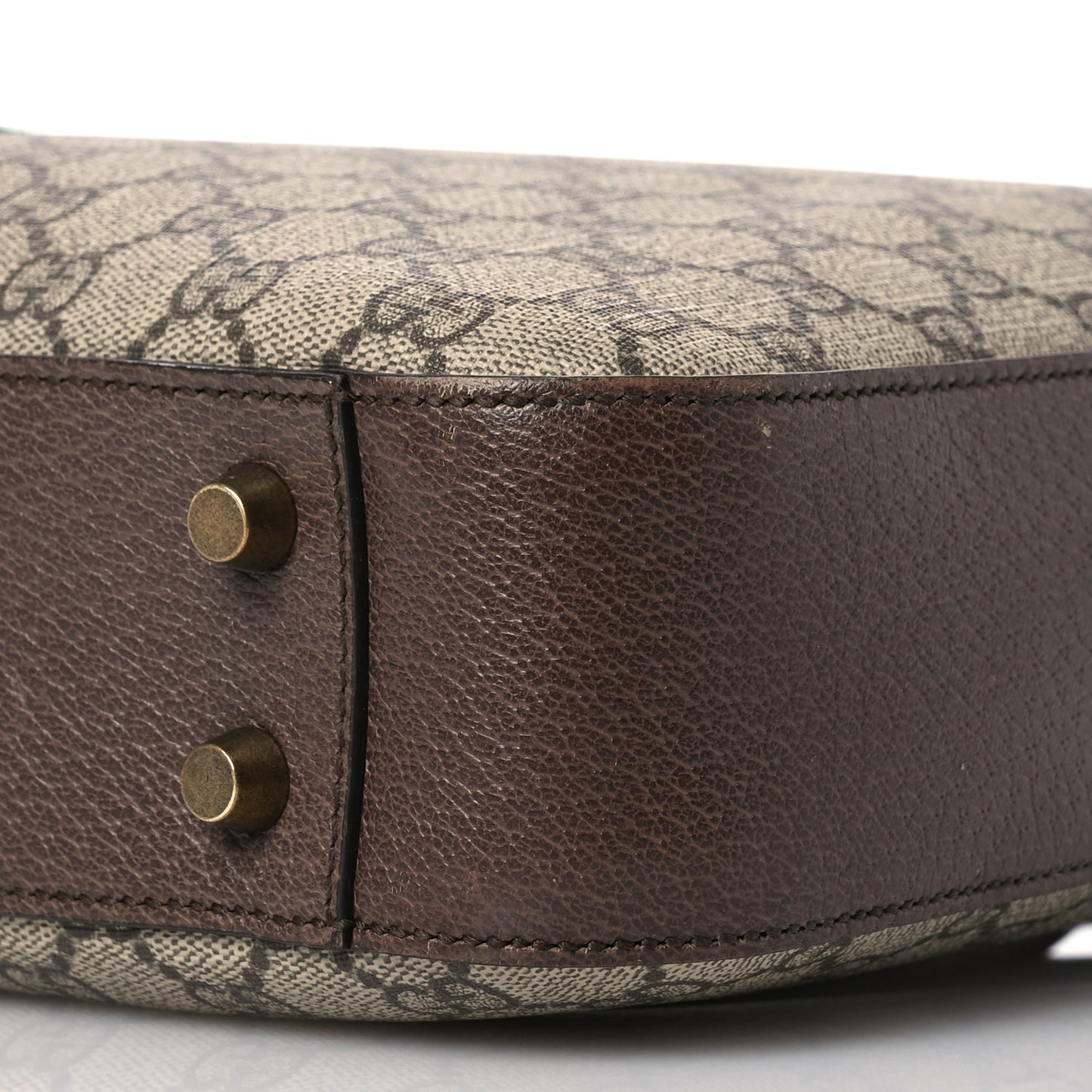 GG Supreme Monogram Textured Calfskin Web Medium Ophidia Briefcase Beige Ebony New Acero