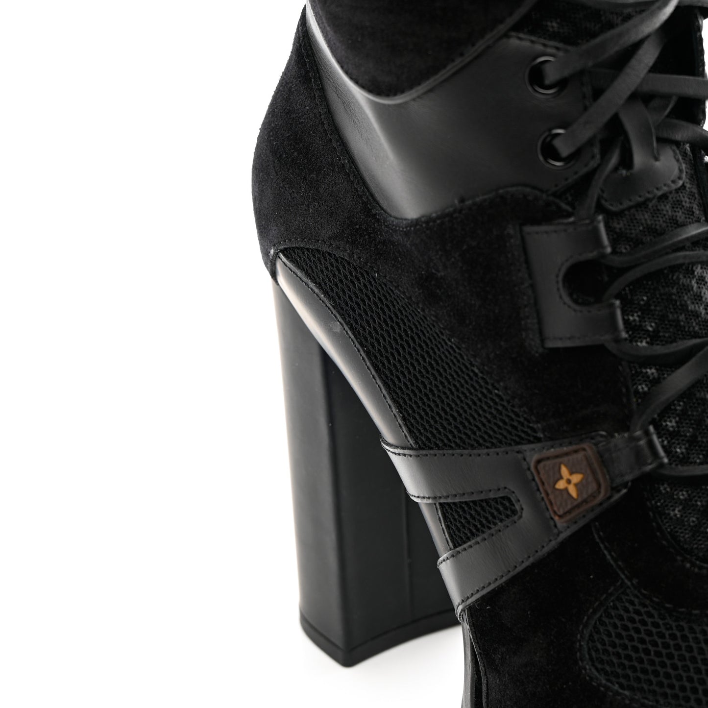 Suede Calfskin Monogram Star Trail Ankle Boots 40 Black