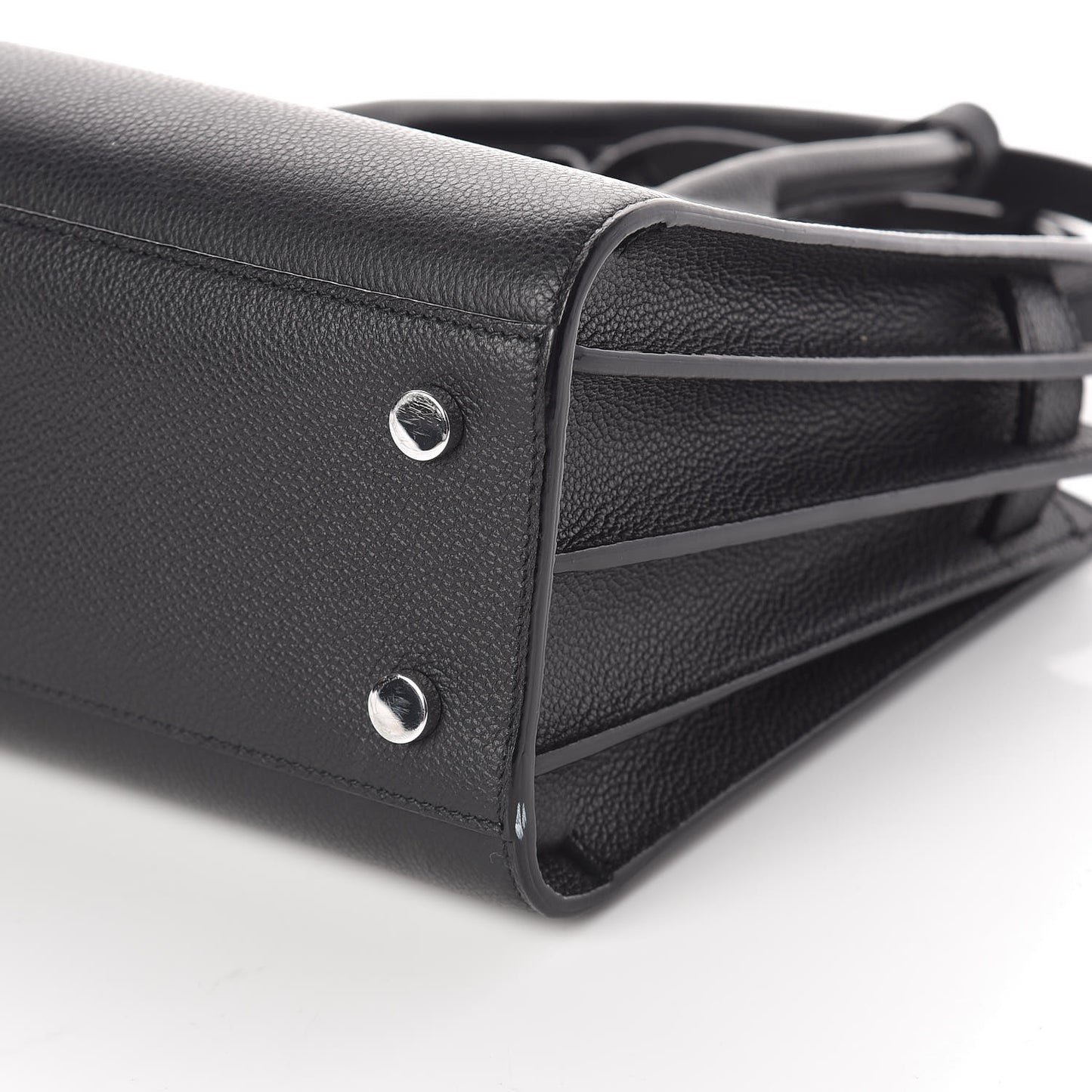 Grained Calfskin Baby Sac De Jour Black