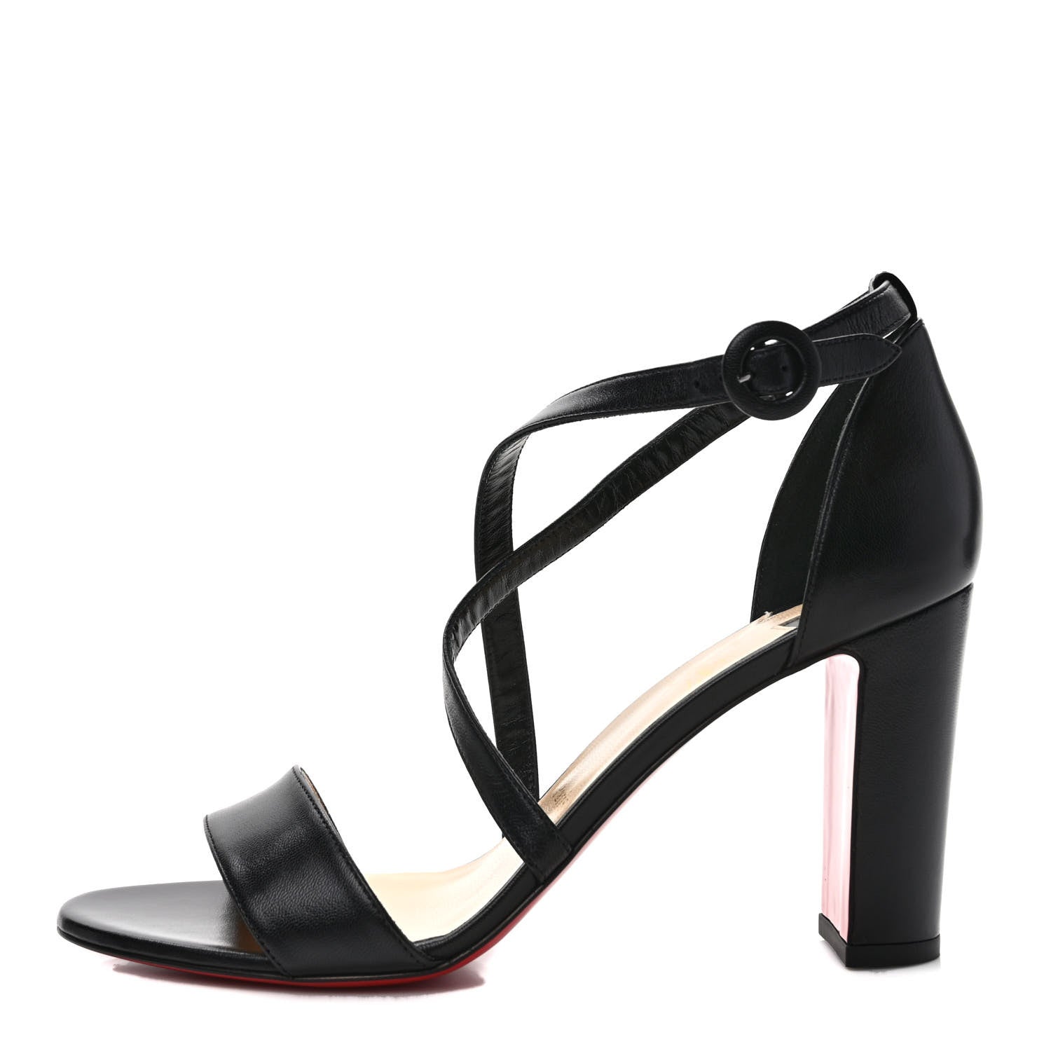 Christian Louboutin Nappa Loubi Bee Kid 85 Sandals 39.5 Black 1 of 8