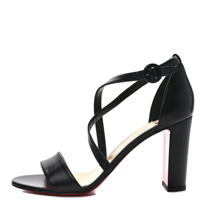 Christian Louboutin Nappa Loubi Bee Kid 85 Sandals 39.5 Black 1 of 8