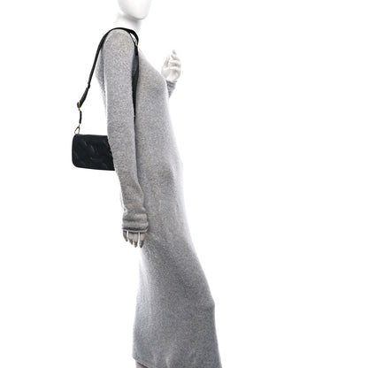 Louis Vuitton Calfskin Bubblegram Wallet On Strap Black 2 of 13