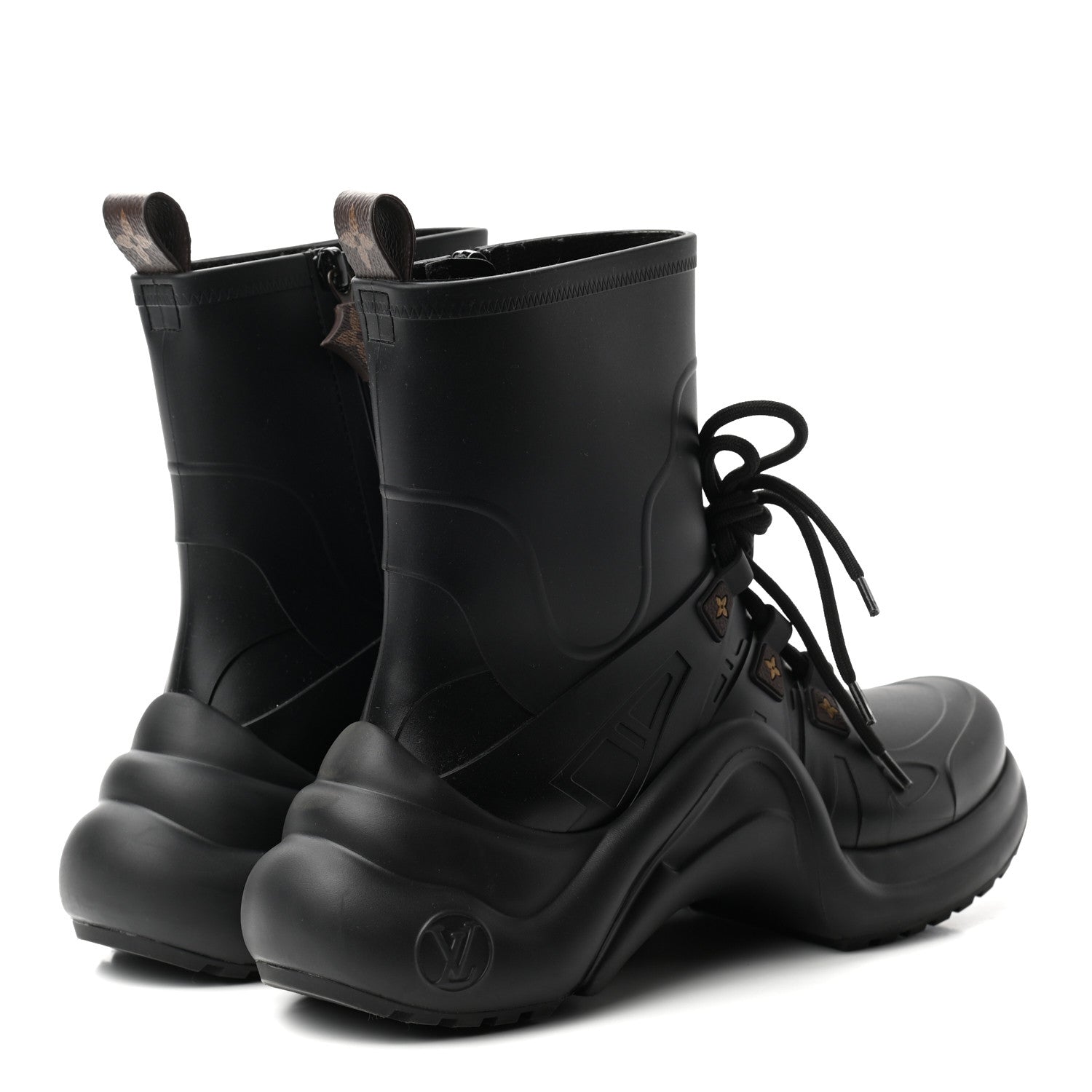 Louis Vuitton Mat Rubber Monogram LV Archlight Sneaker Boots 37 Black 4 of 7