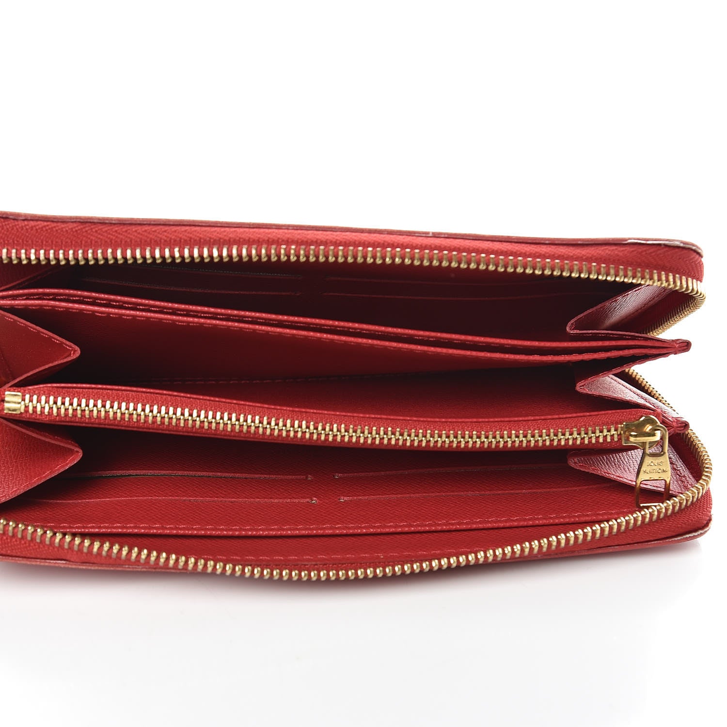 Louis Vuitton Supple Calfskin Paname Take Off Flight Zippy Wallet Red 5 of 10