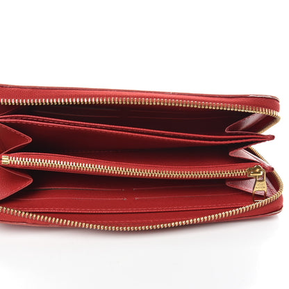 Louis Vuitton Supple Calfskin Paname Take Off Flight Zippy Wallet Red 5 of 10