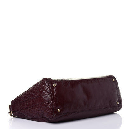 Chanel Vinyl Medium Rock and Chain Bowler Bordeaux 3 of 12