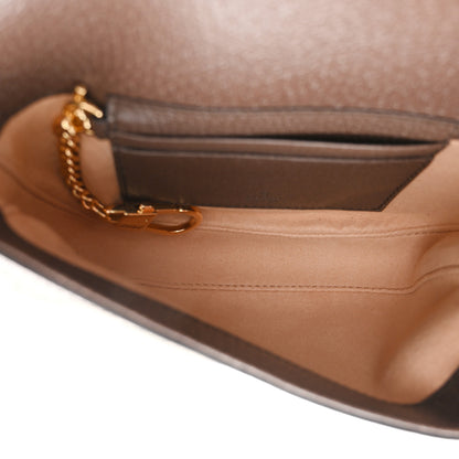 Gucci GG Supreme Monogram Textured Dollar Calfskin Web Mini Ophidia Flap Shoulder Bag Beige Ebony New Acero 5 of 11
