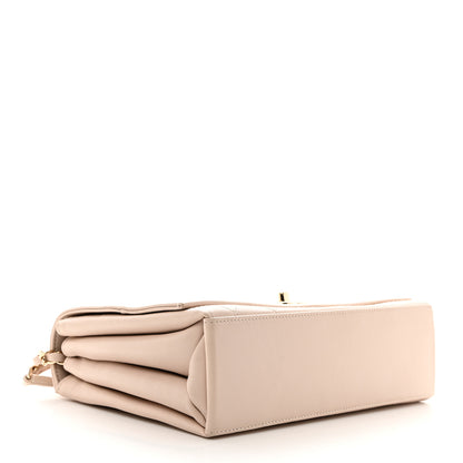 Chanel Calfskin Stitched Flap Light Beige 4 of 11