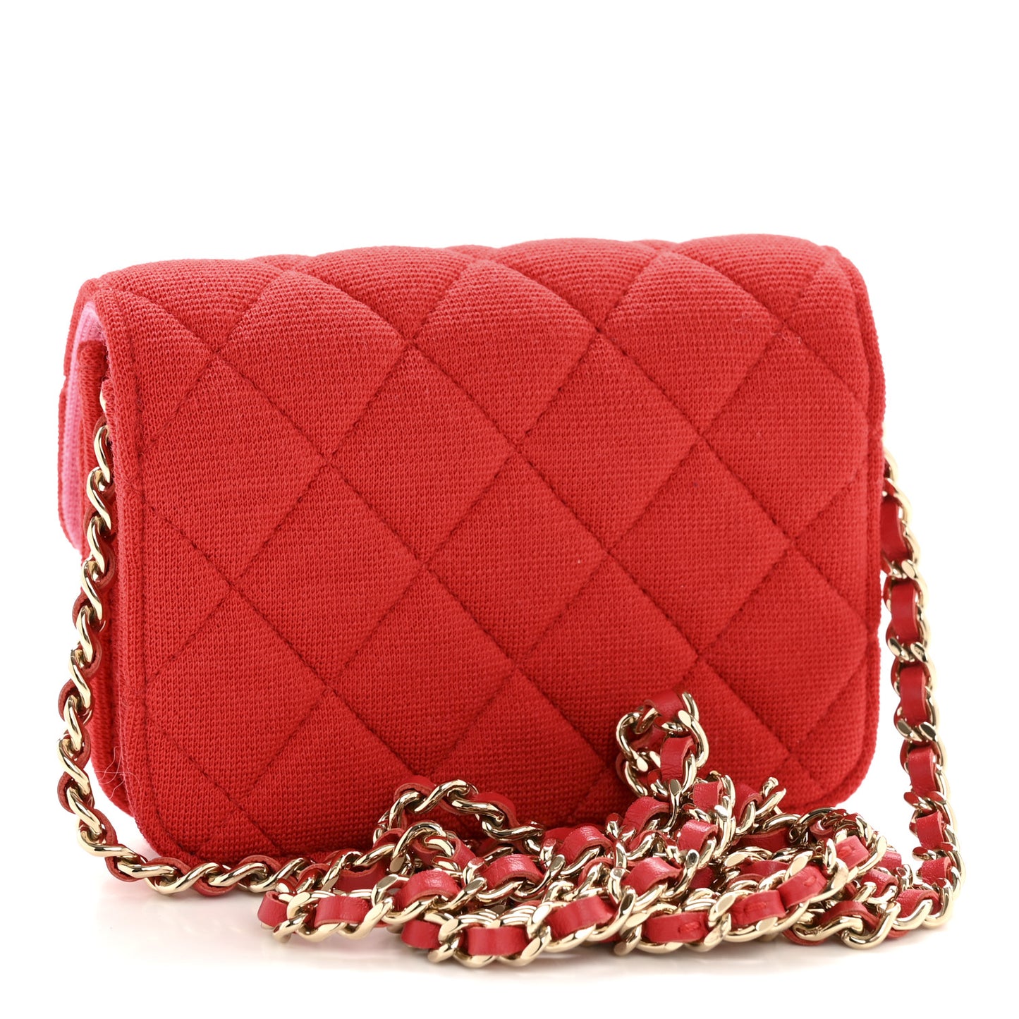 Jersey Quilted Micro Mini Flap Red