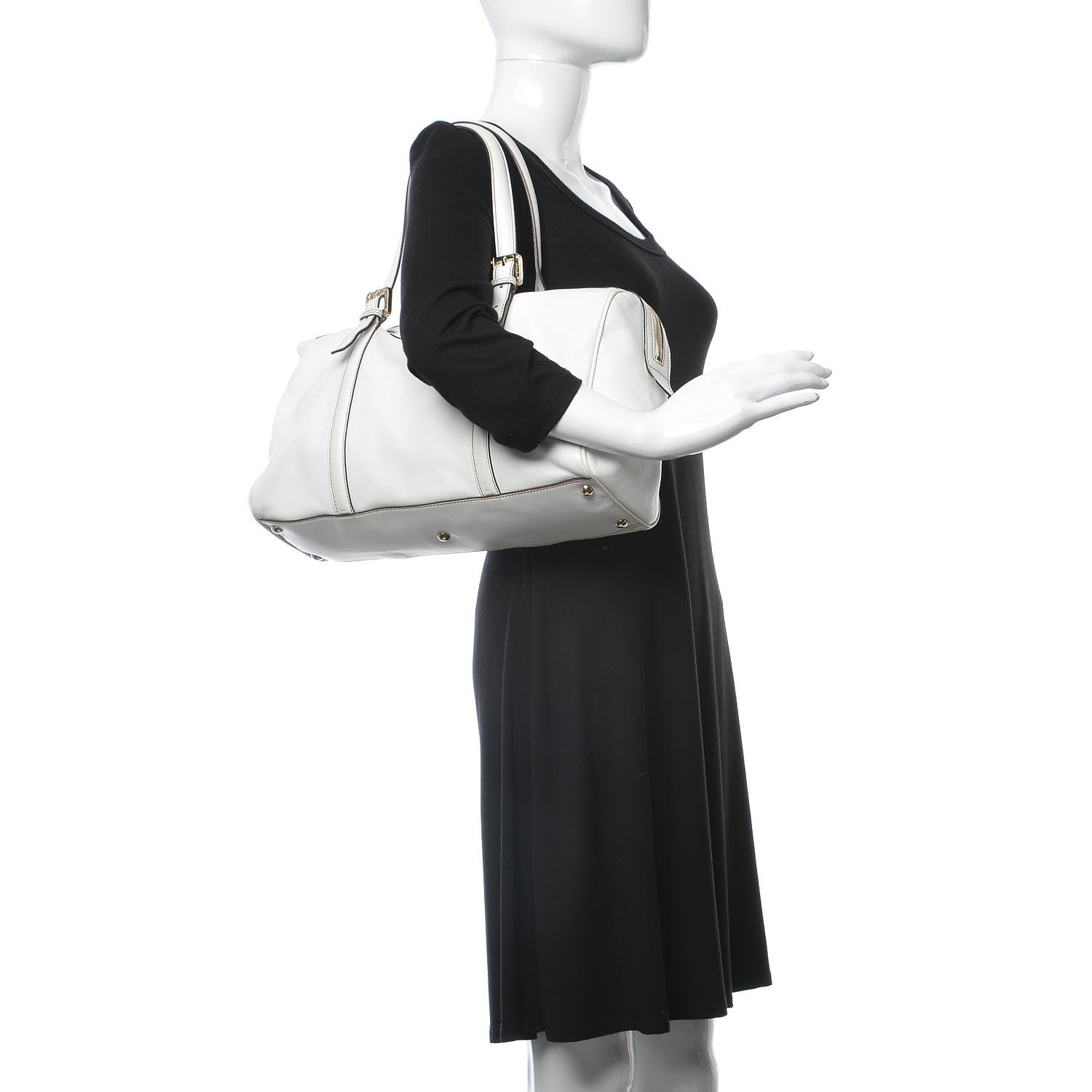 Gucci Calfskin Medium Britt Boston White 2 of 7