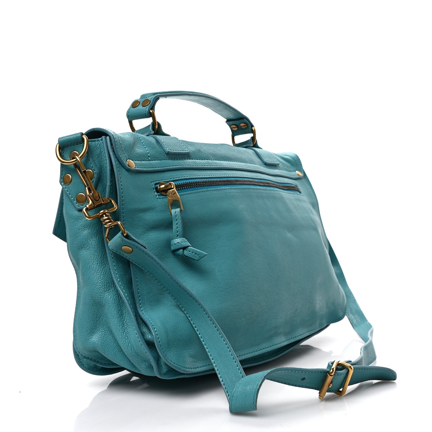 Proenza Schouler Lambskin Medium PS1 Satchel Emerald 3 of 8
