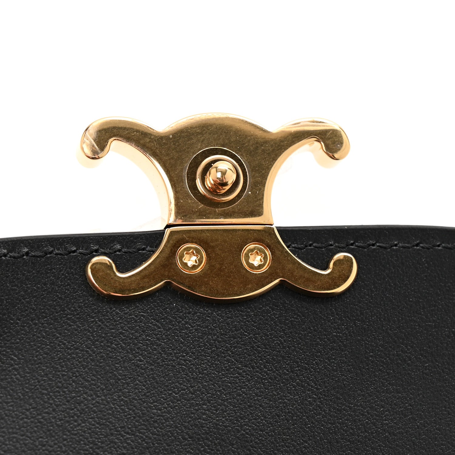 Celine Shiny Smooth Lambskin Small Triomphe Wallet Black 9 of 9
