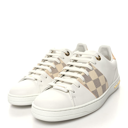 Louis Vuitton Damier Azur Front Row Sneaker 38 White 3 of 9
