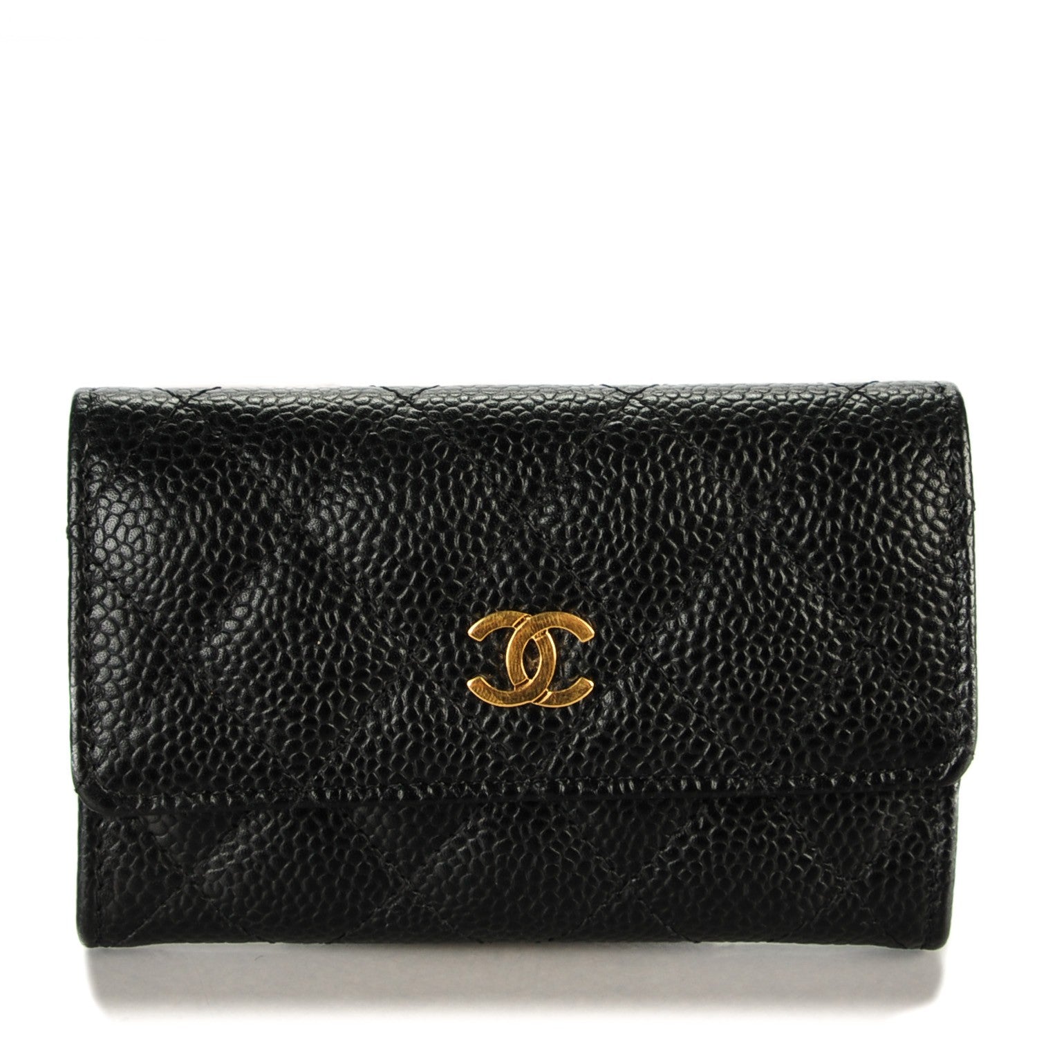 Chanel Caviar Quilted Flap Card Holder Black 1 of 9