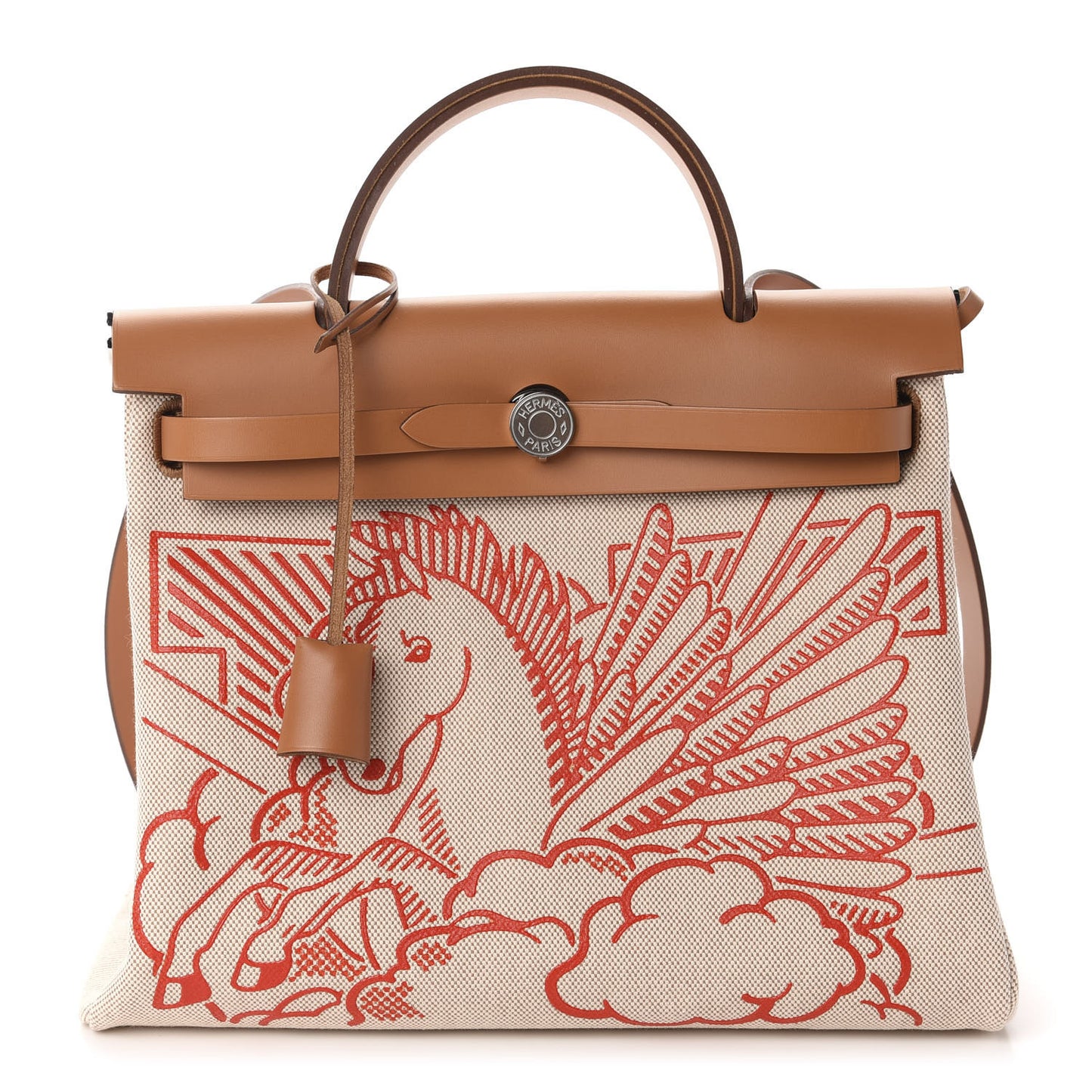 Vache Hunter Toile Pegase Pop Herbag Zip Retourne 31 PM Capucine Ecru