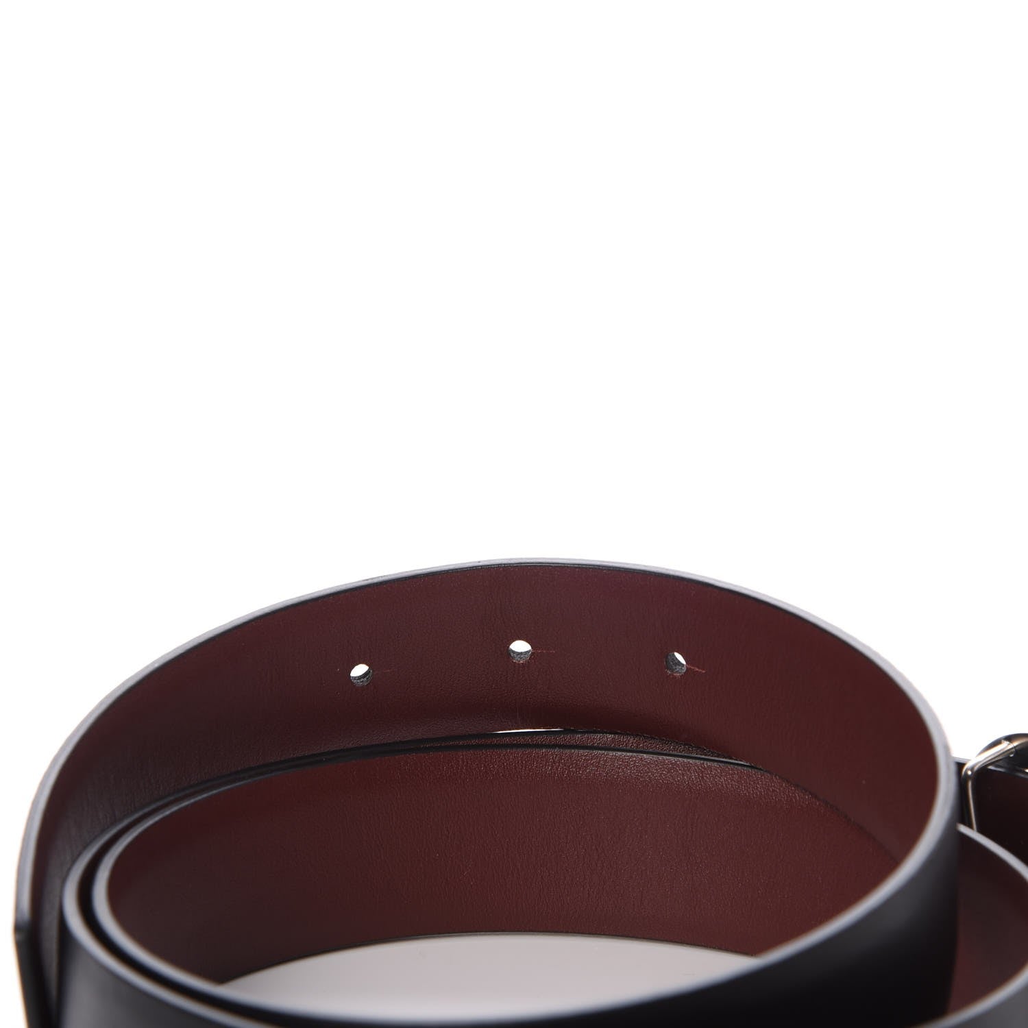 Chanel Calfskin CC Reversible Belt 90 Black Burgundy 4 of 7