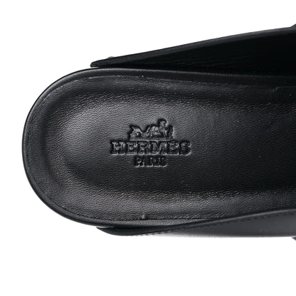 Hermes Calfskin Calya Mules 40 Black 5 of 10