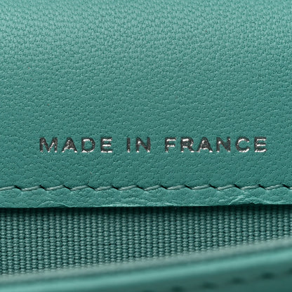 Chanel Lambskin Quilted Flap Card Holder Wallet Turquoise 8 of 11