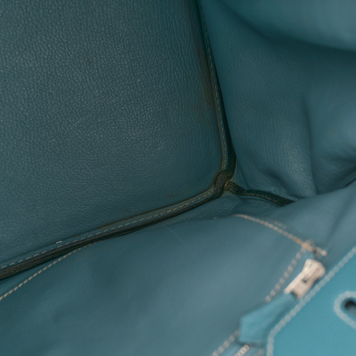 Hermes Taurillon Clemence Birkin 35 Blue Jean 11 of 20