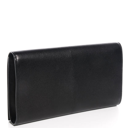 Saint Laurent Goatskin Monogram Large Belle De Jour Clutch Black 3 of 7