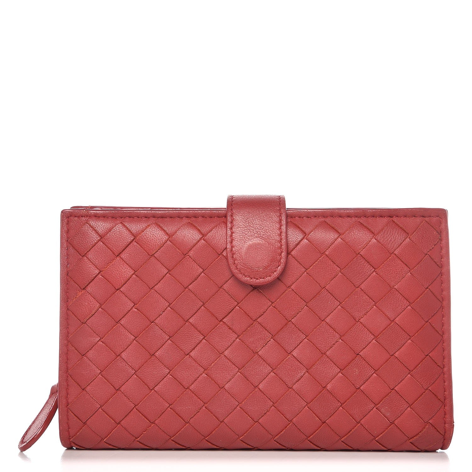 Bottega Veneta Nappa Intrecciato French Wallet China Red 1 of 12