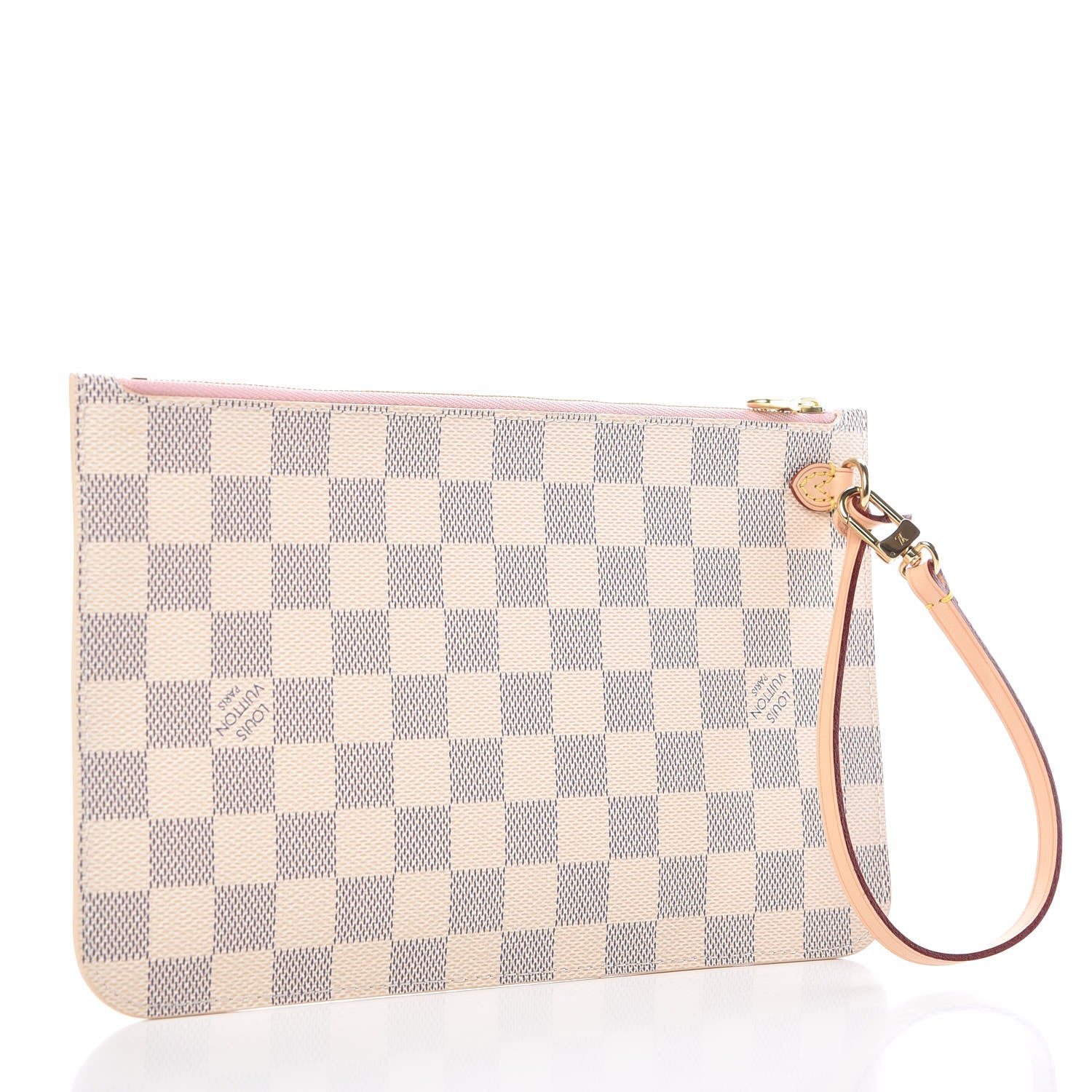 Louis Vuitton Damier Azur Neverfull MM GM Pochette Rose Ballerine 3 of 7