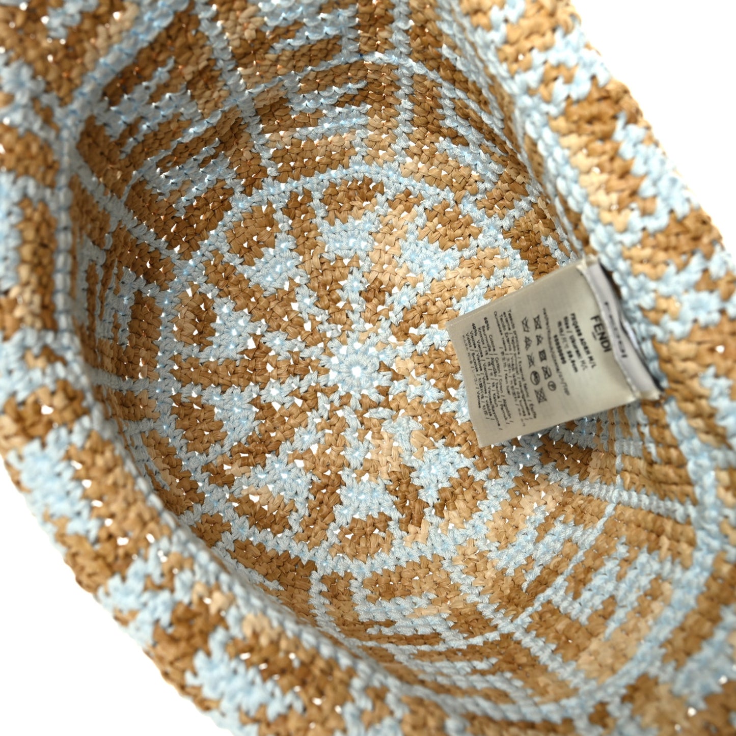 Cotton Rayon FF Woven Bucket Hat M/L Light Blue