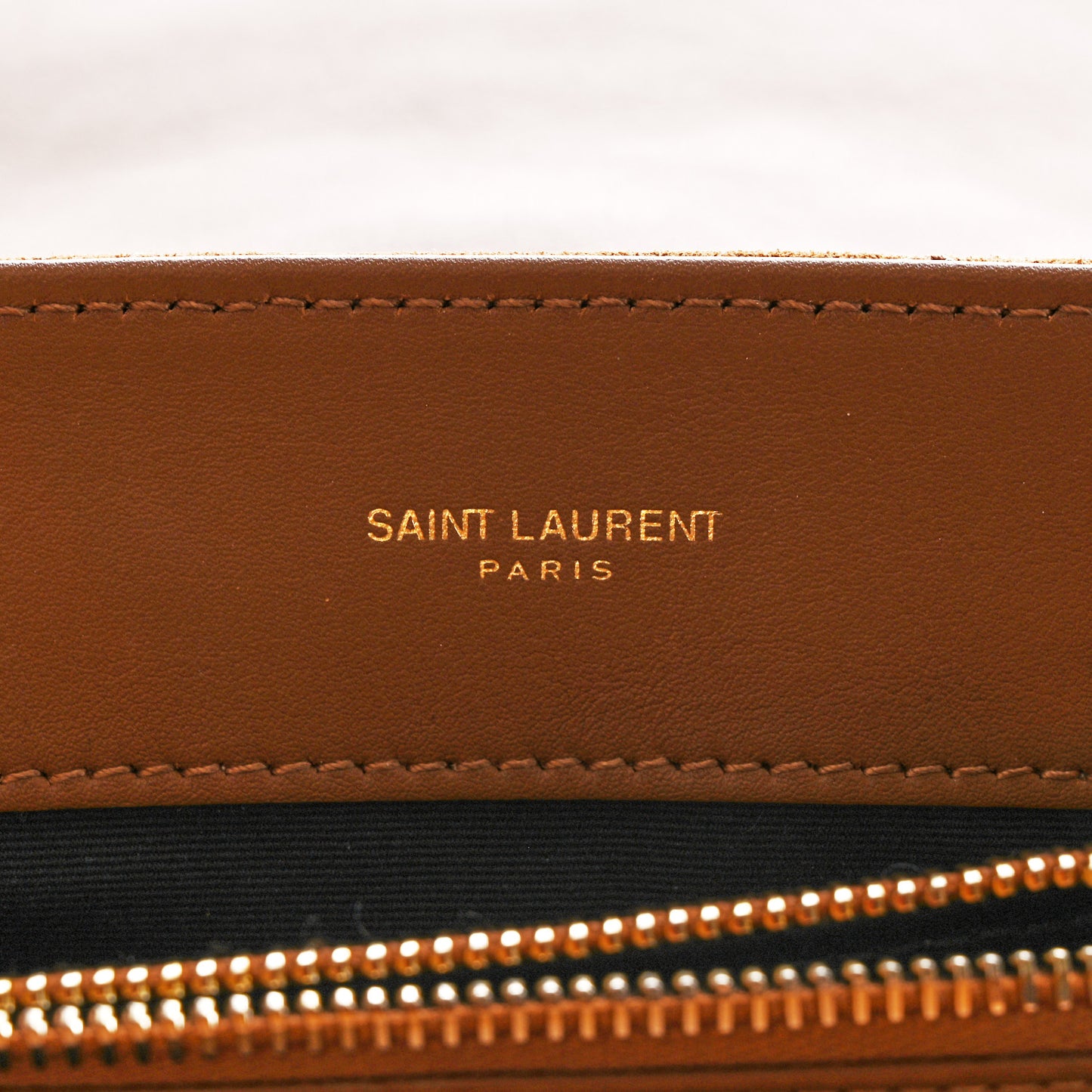 Suede Calfskin Y Quilted Monogram Small Loulou Chain Satchel Cinnamon