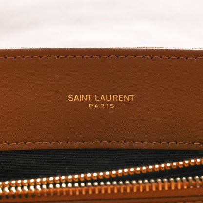 Saint Laurent Suede Calfskin Y Quilted Monogram Small Loulou Chain Satchel Cinnamon 6 of 18