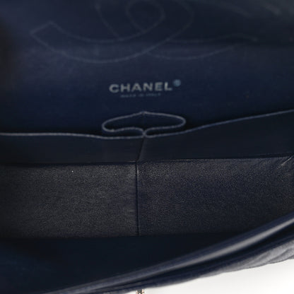Chanel Caviar Quilted Jumbo Double Flap Navy Blue 6 of 11