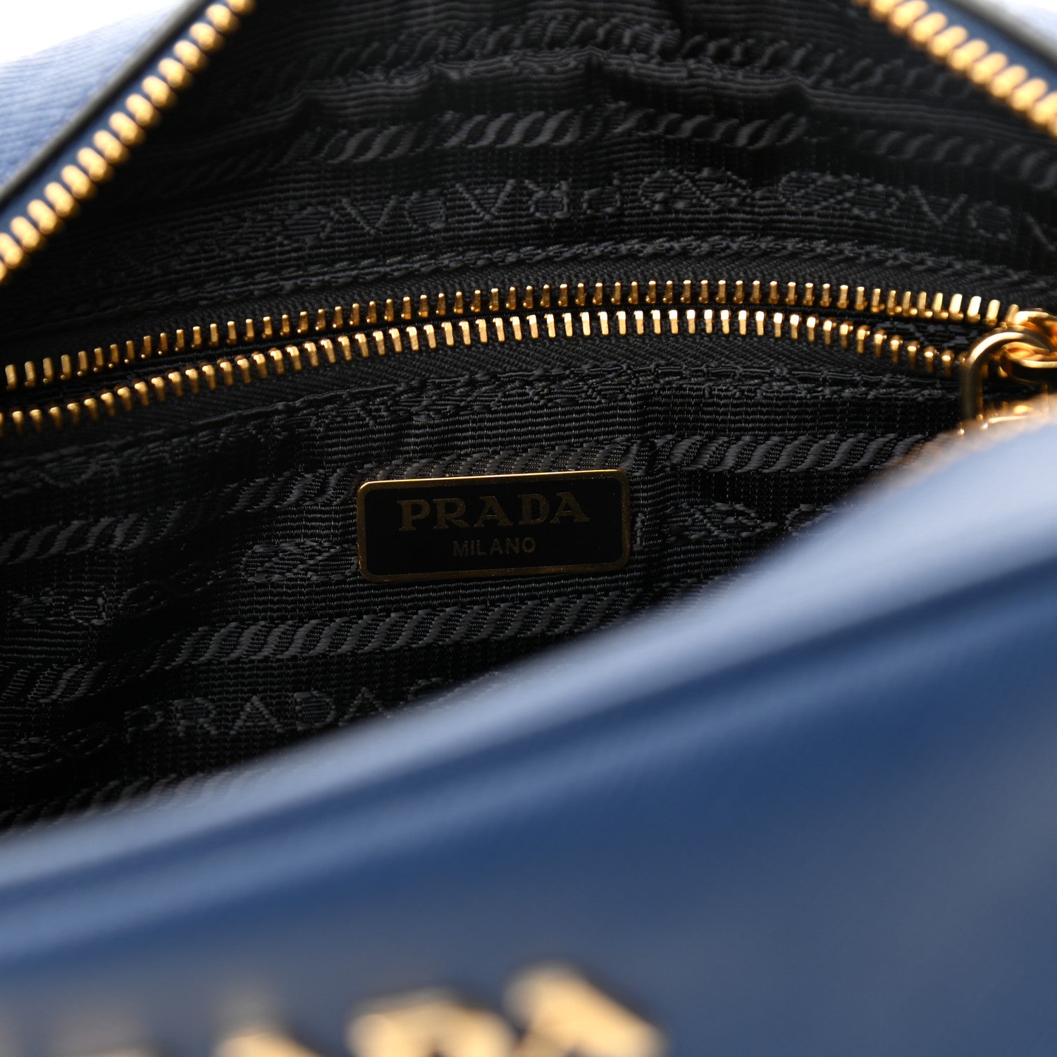 Prada Saffiano Mini Camera Crossbody Bag Bleuette 6 of 7