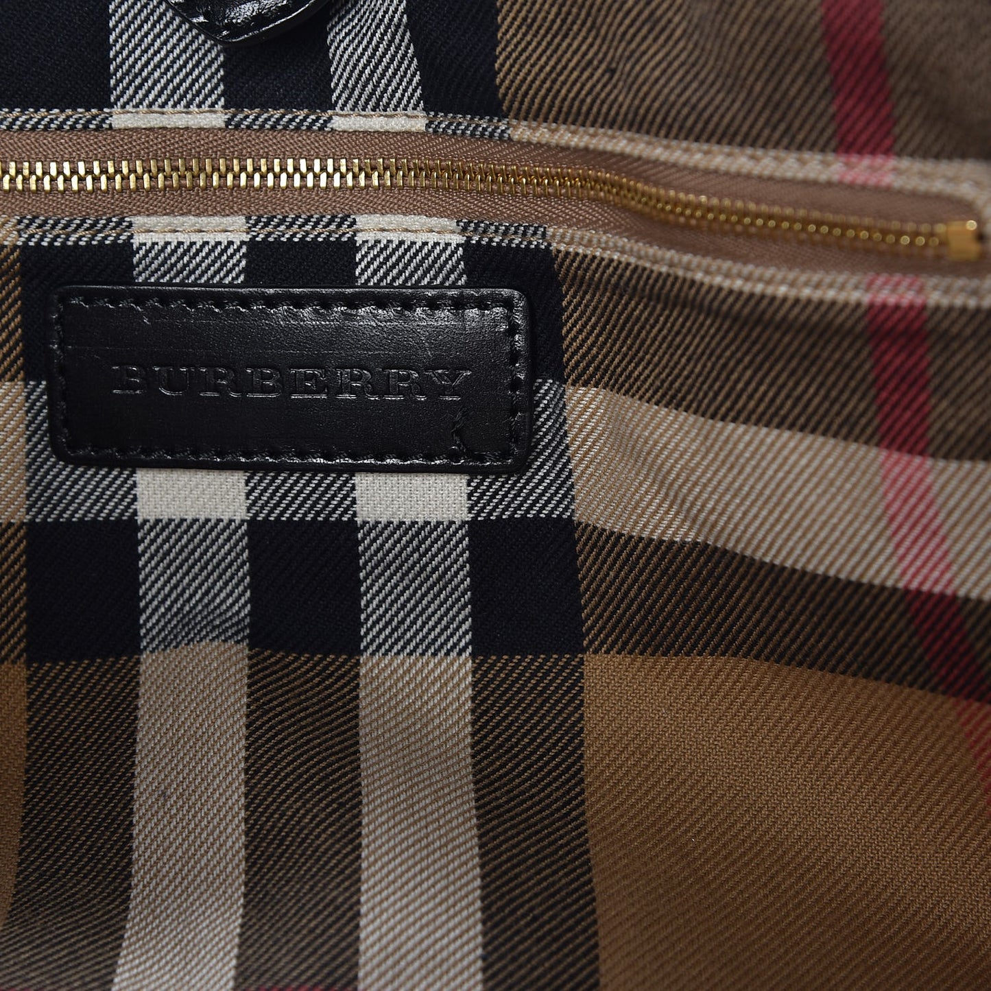Calfskin House Check Medium Salisbury Tote Black