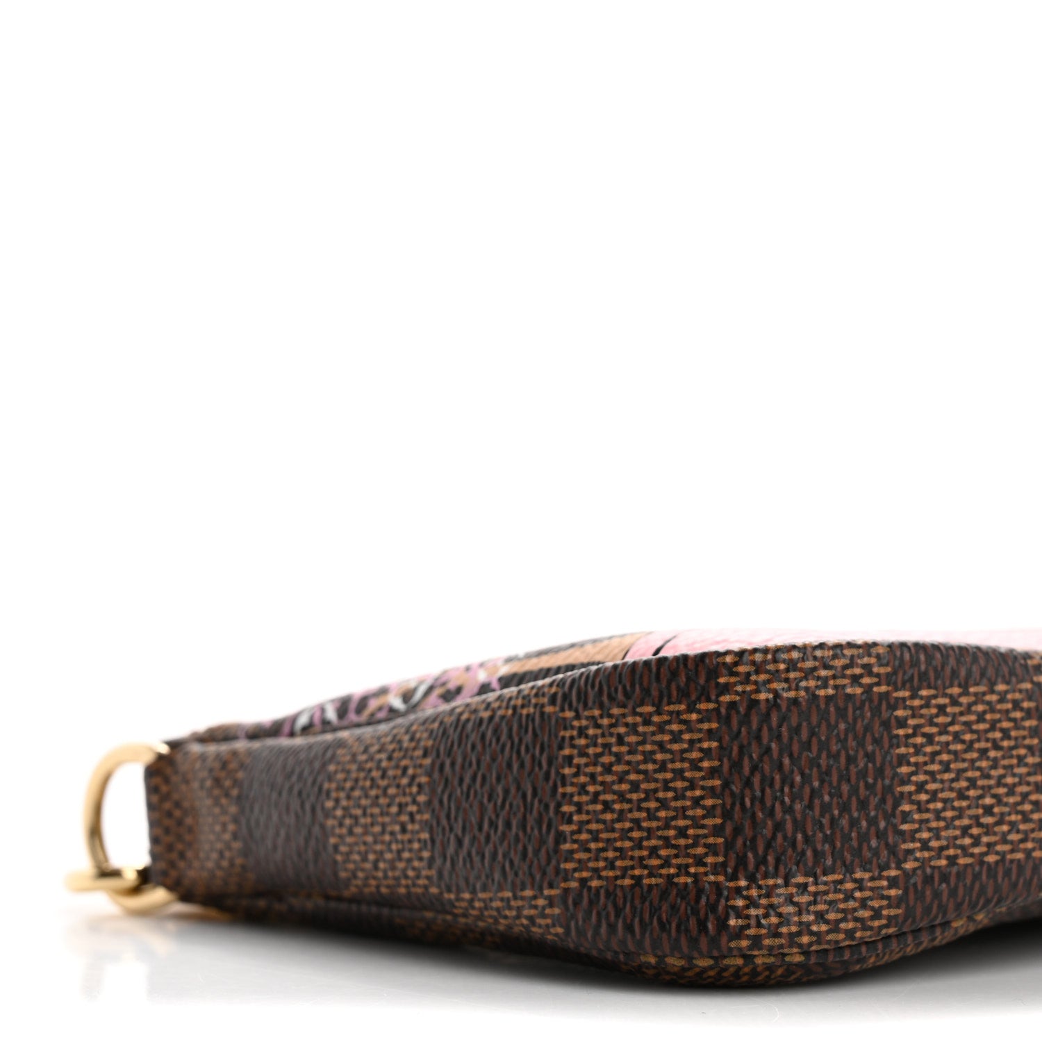 Louis Vuitton Damier Ebene 2019 Christmas Animation Mini Pochette Accessories Red 9 of 10