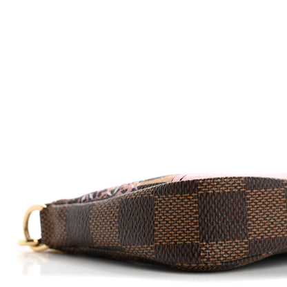 Louis Vuitton Damier Ebene 2019 Christmas Animation Mini Pochette Accessories Red 9 of 10